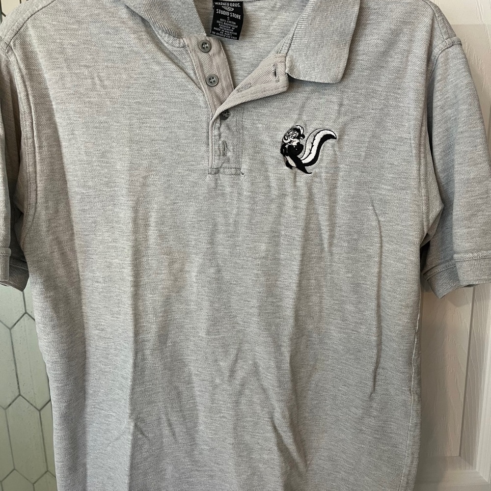 Classic Gray Polo Shirt Warner bros